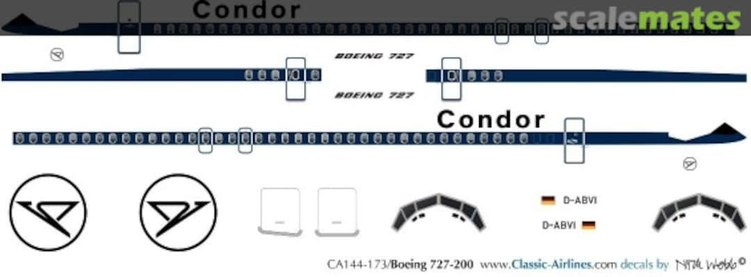 Boxart Condor (original) B727-200 CA144-205 Classic Airlines