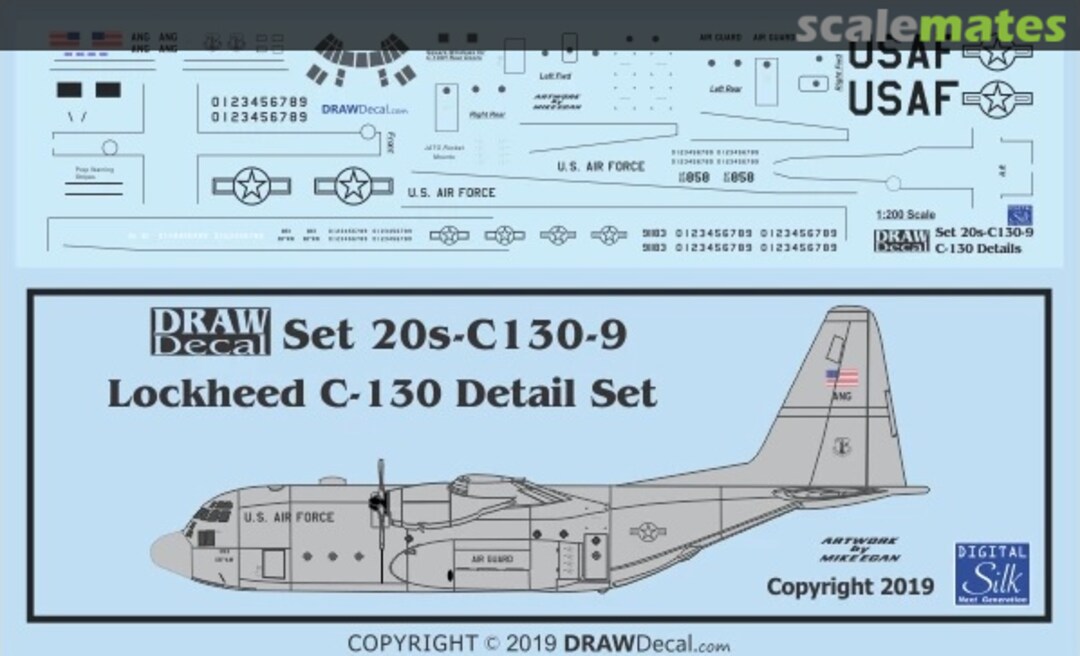 Boxart Lockheed C-130 details 20s-C130-9 Draw Decal