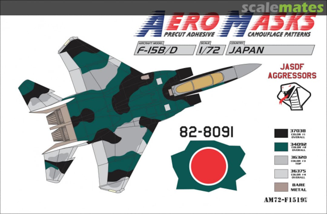 Boxart F-15B/D JASDF Aggressors 82-8091 AM72-F15019 AeroMasks