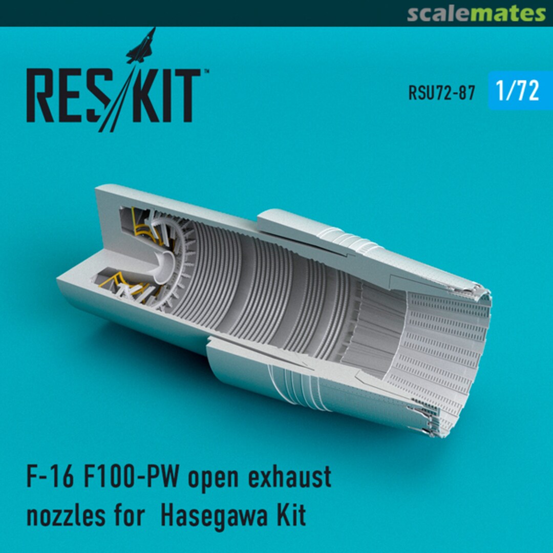 Boxart F-16 (F100-PW) open exhaust nozzle RSU72-0087 ResKit