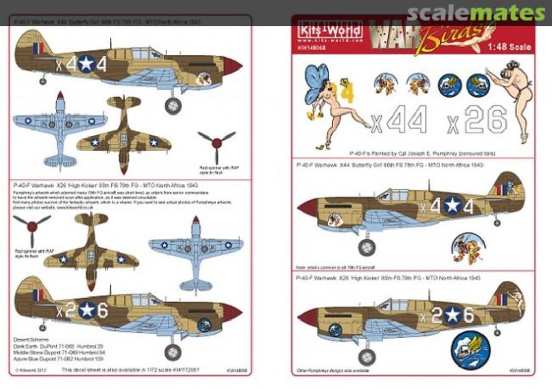 Boxart P-40 Tomahawks KW148068 Kits-World