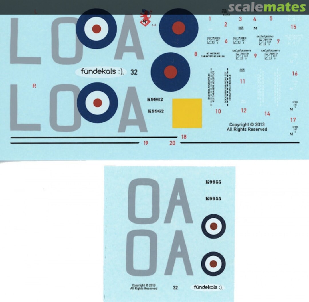 Boxart Spitfire Mk.I, K9962 ? fündekals