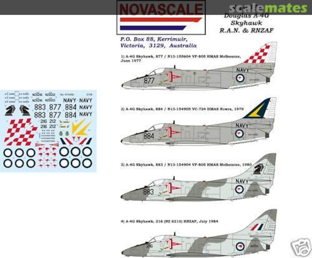 Boxart Douglas A-4G Skyhawk R.A.N. & RNZAF N-14459 Novascale