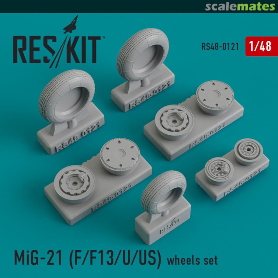 Boxart MiG-21 (F/F13/U/US) wheels set RS48-0121 ResKit