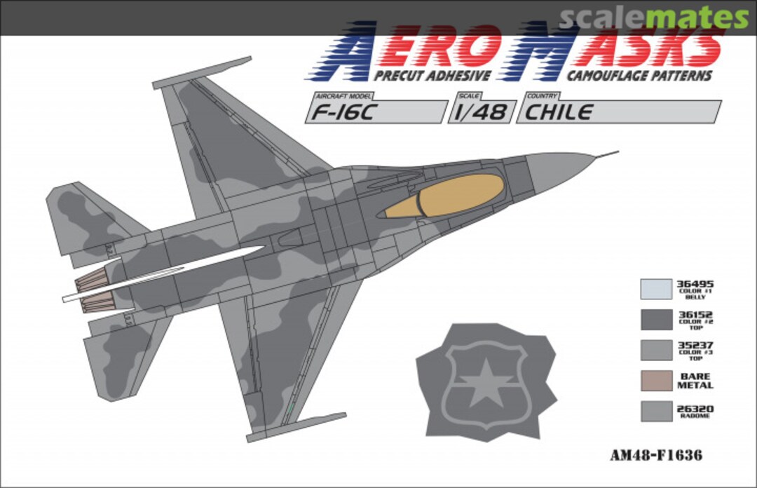 Boxart F-16C Chile AM48-F1636 AeroMasks