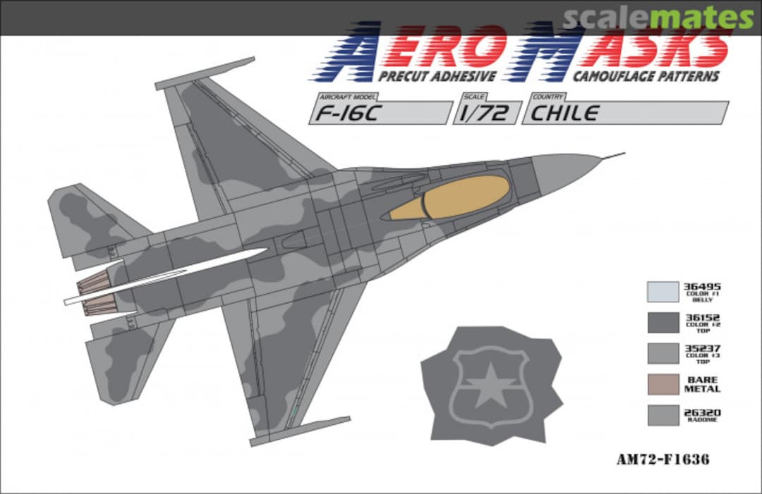 Boxart Chilean F-16C AM72-F1636 AeroMasks