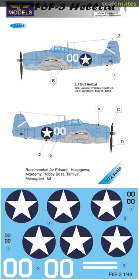 Boxart Grumman F6F-3 Hellcat C4892 LF Models