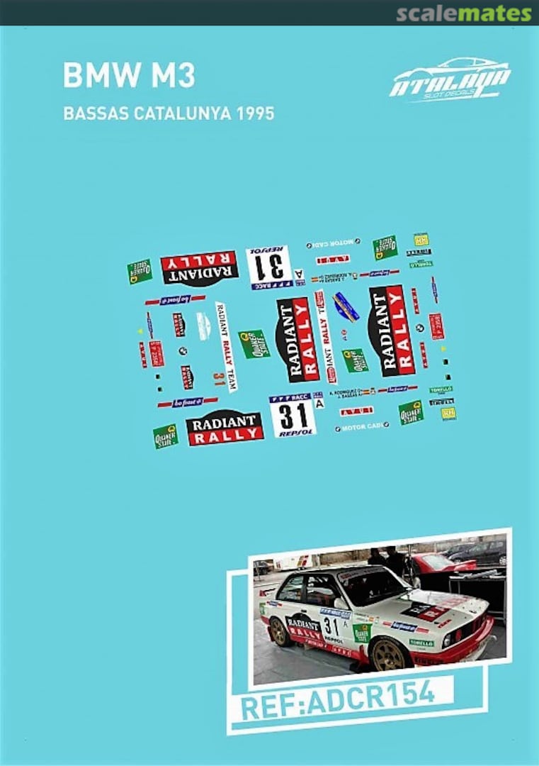 Boxart BMW M3 E30 [B5-P-2358] "RADIANT RALLY" ADCR154 Atalaya Slot Decals