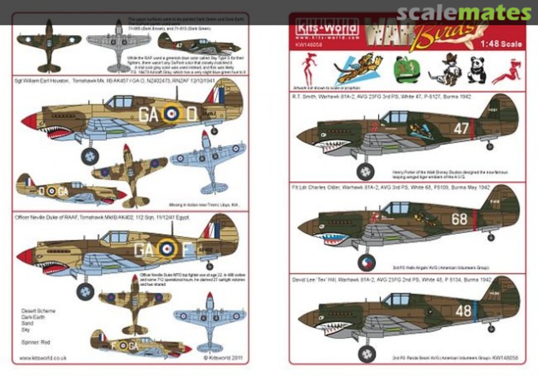 Boxart P-40B Tomahawks KW148058 Kits-World