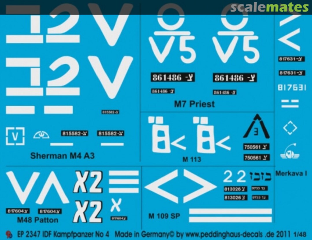 Boxart IDF Panzer EP 2347 Peddinghaus-Decals