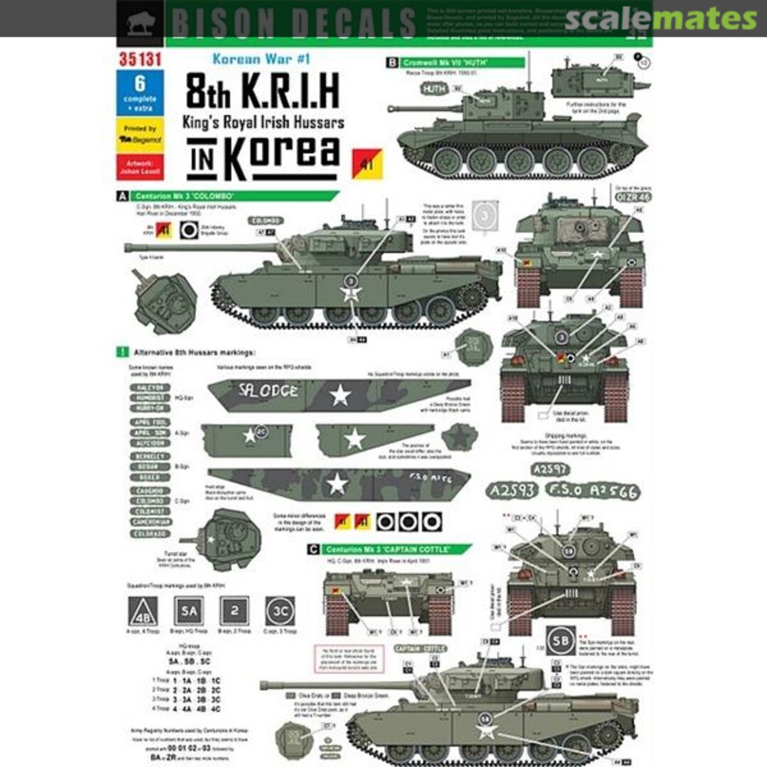 Boxart 8th K.R.I.H. in Korea 35131 Bison Decals