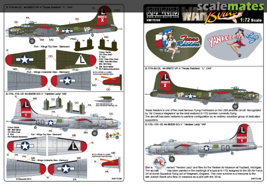 Boxart B-17G Flying Fortress KW172109 Kits-World