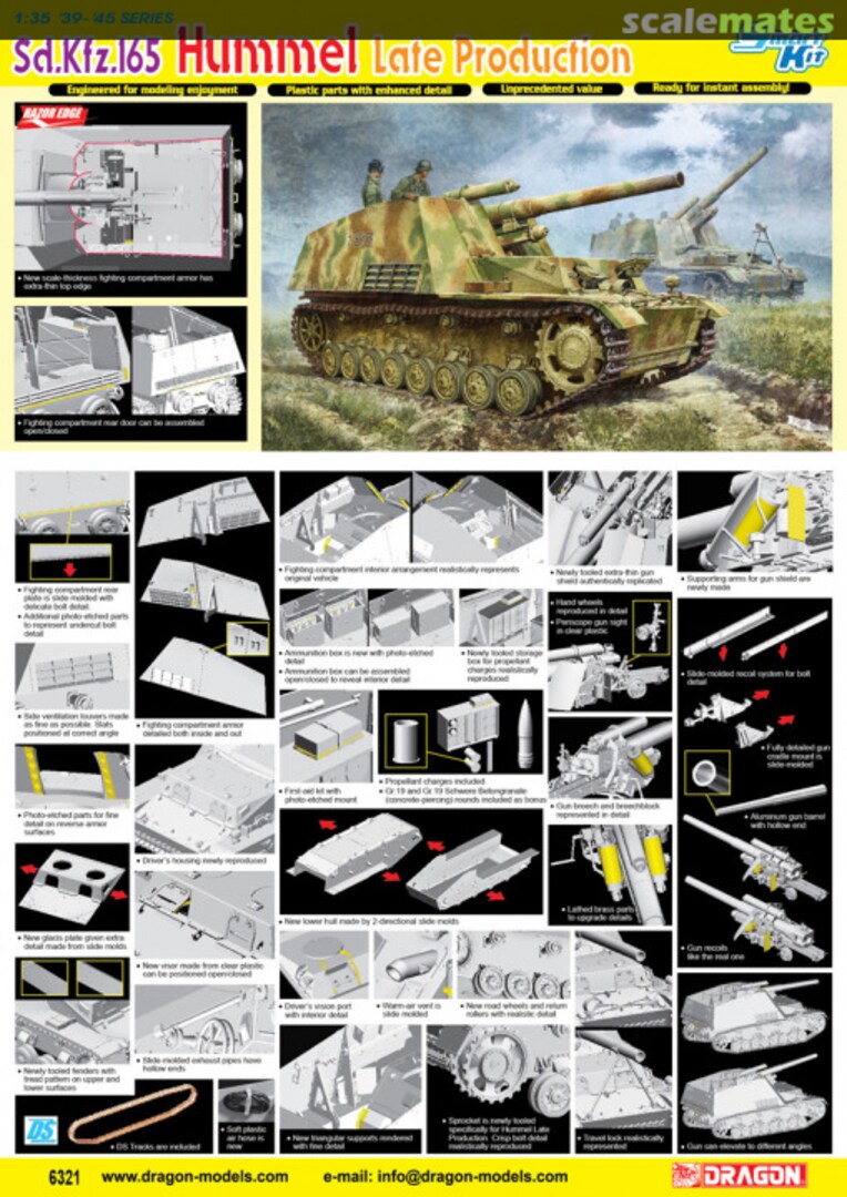 Contents Panzerhaubitze Hummel 2. Batch 6321 Dragon