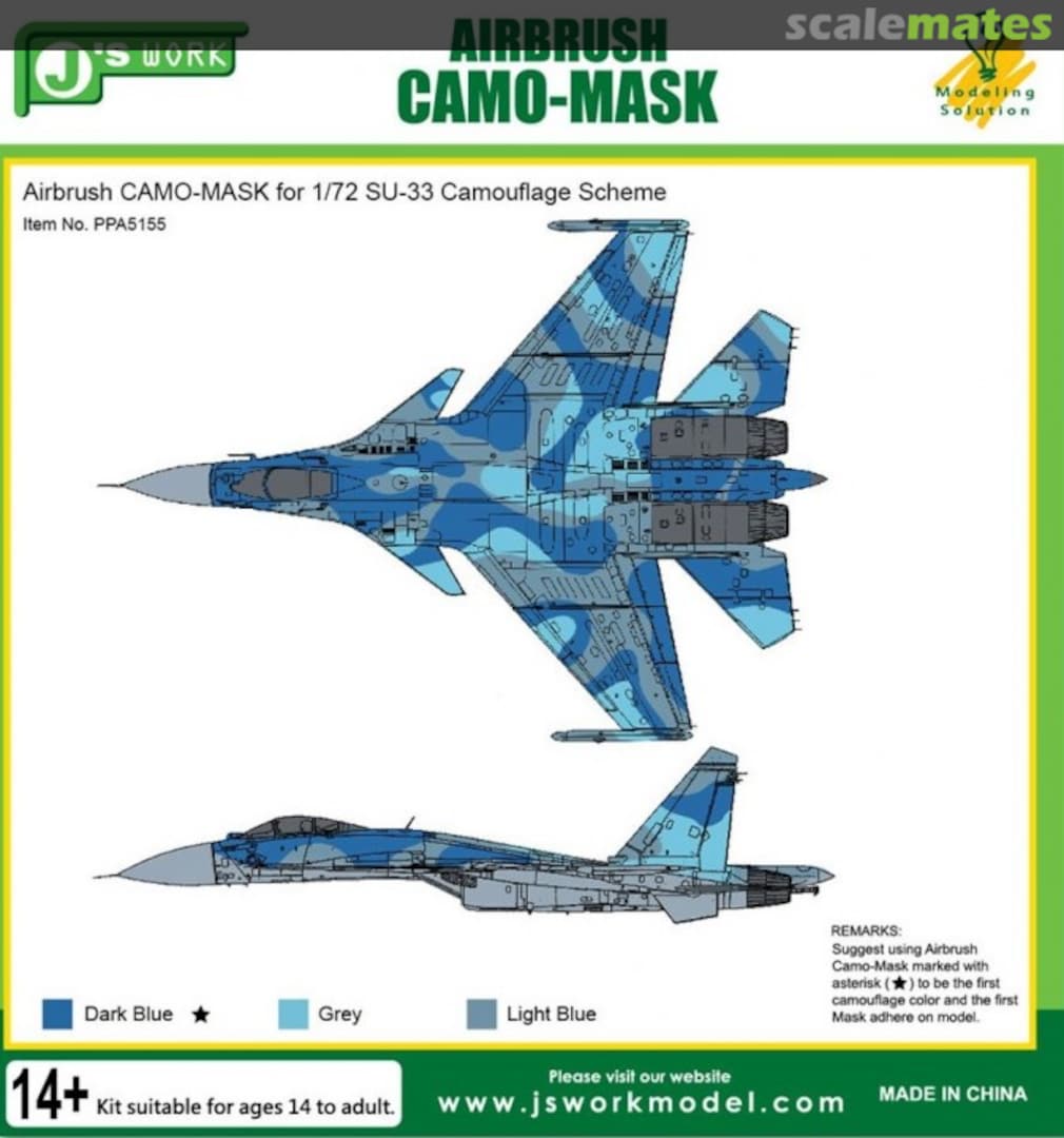 Boxart Su-33 Camouflage Scheme PPA5155 J's Work