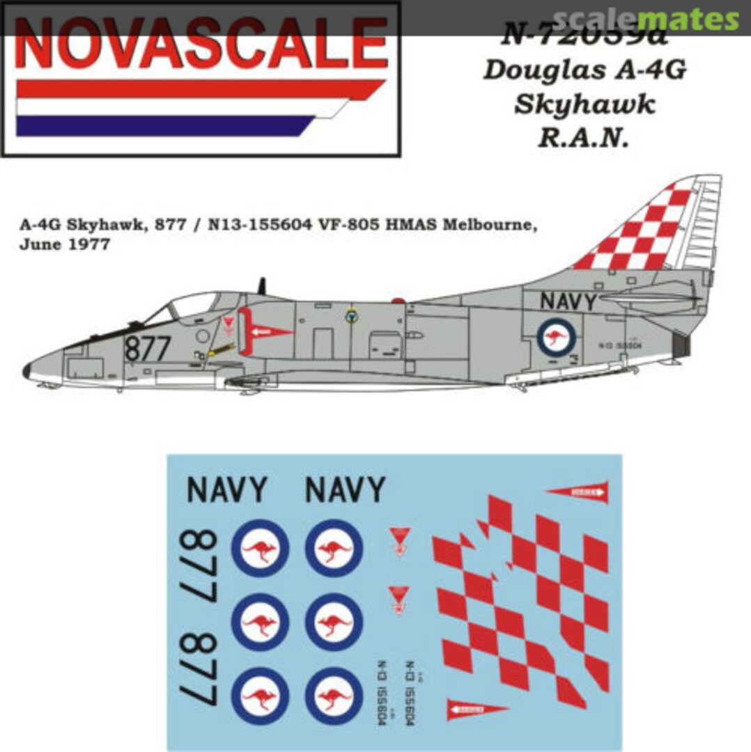 Boxart Douglas A-4G Skyhawk R.A.N. Mini-Set N-72059a Novascale