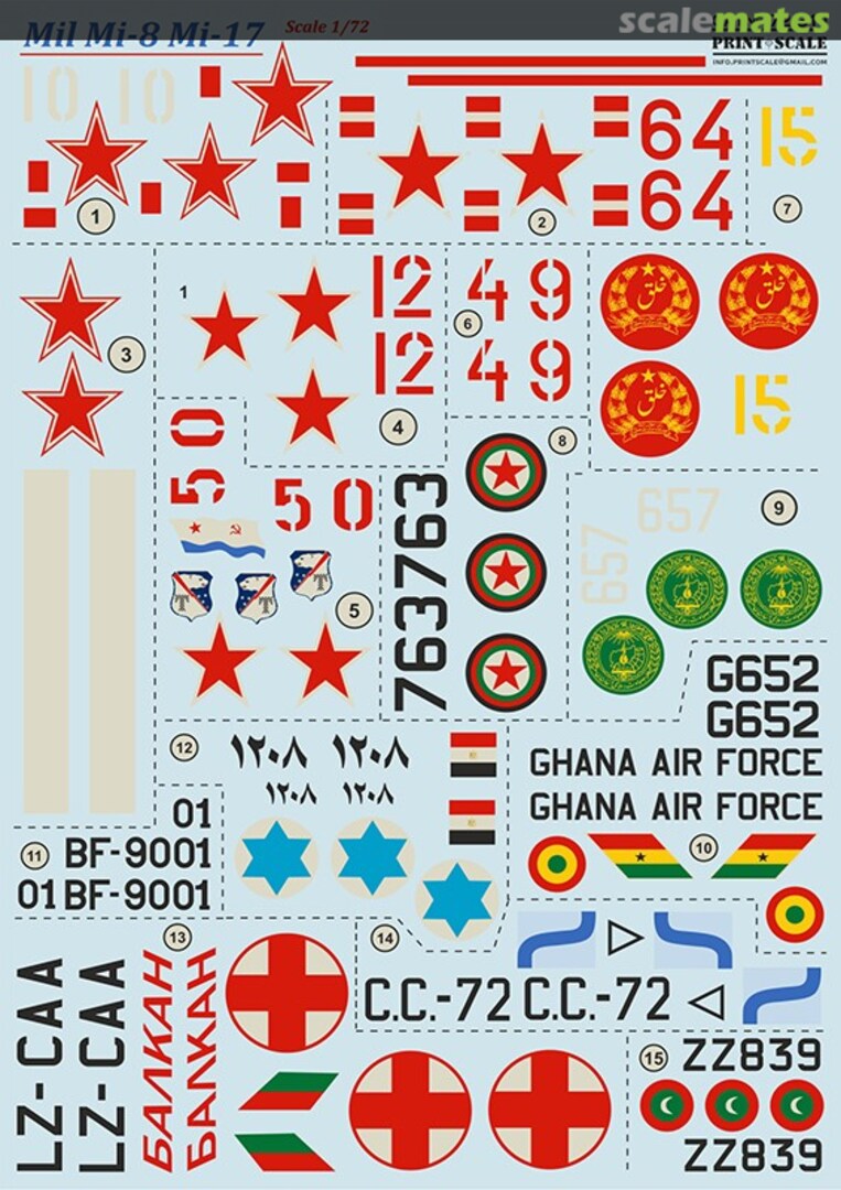 Boxart Mil Mi-8 Mi-17 72-311 Print Scale