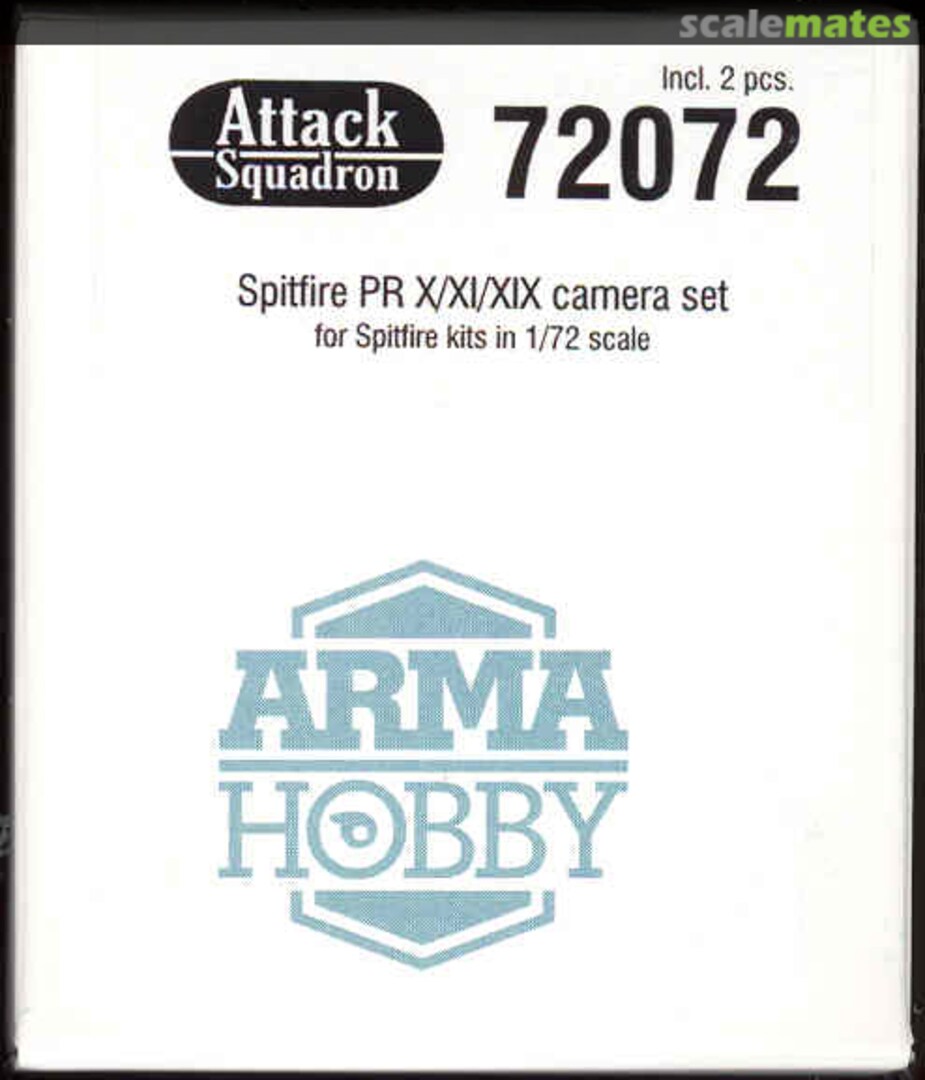 Boxart Spitfire PRU X/XI/XIX Camera set 72072 Attack Squadron