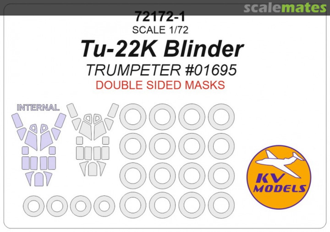 Boxart Tu-22K (Double sided maks) 72172-1 KV Models