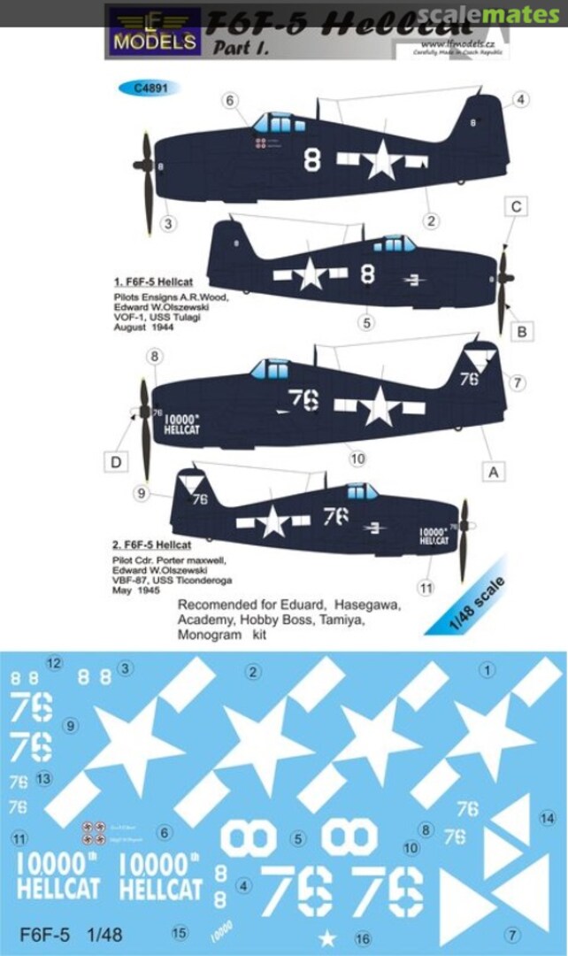 Boxart Grumman F6F-5 Hellcat Part I C4891 LF Models