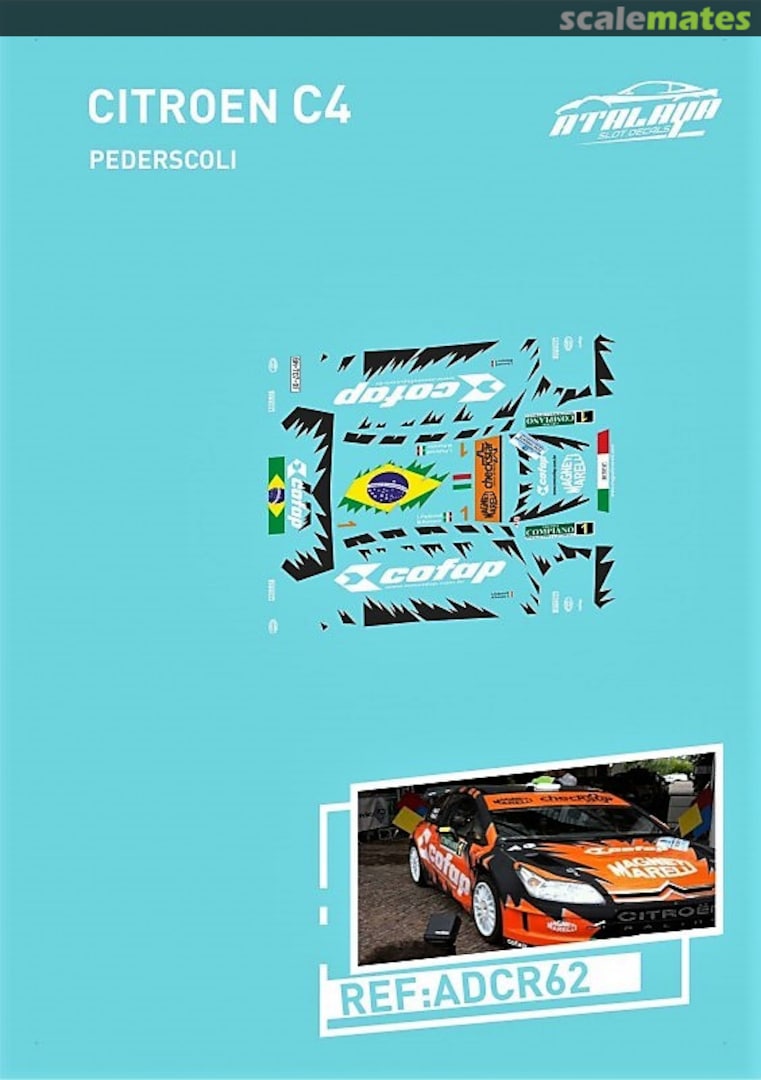 Boxart Citroën C4 WRC "cofap" ADCR62 Atalaya Slot Decals