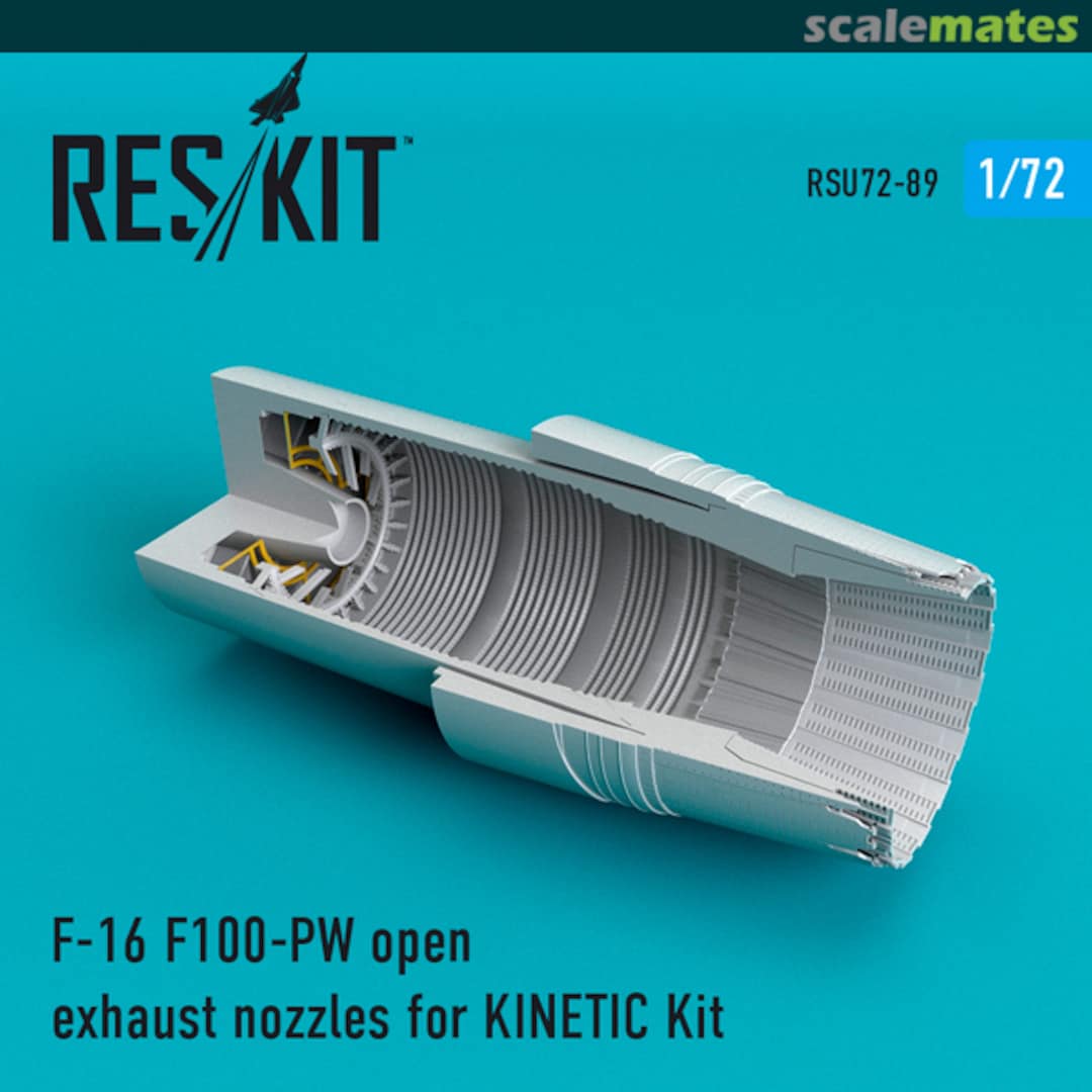 Boxart F-16 (F100-PW) open exhaust nozzle RSU72-0089 ResKit