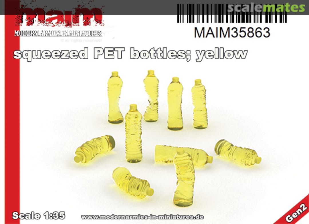 Boxart Squeezed PET Bottles, yellow MAIM35863 MAiM