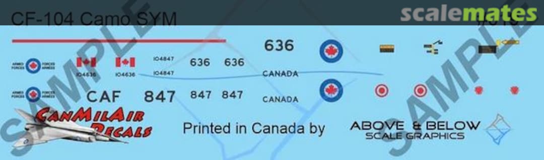 Boxart Canadair CF-104 Starfighter 019 Above & Below Graphics
