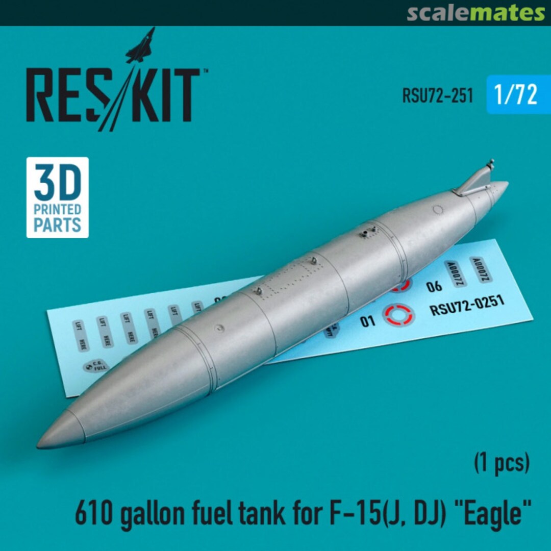 Boxart F-15(J, DJ) Eagle 610 gallon fuel tank RSU72-0251 ResKit