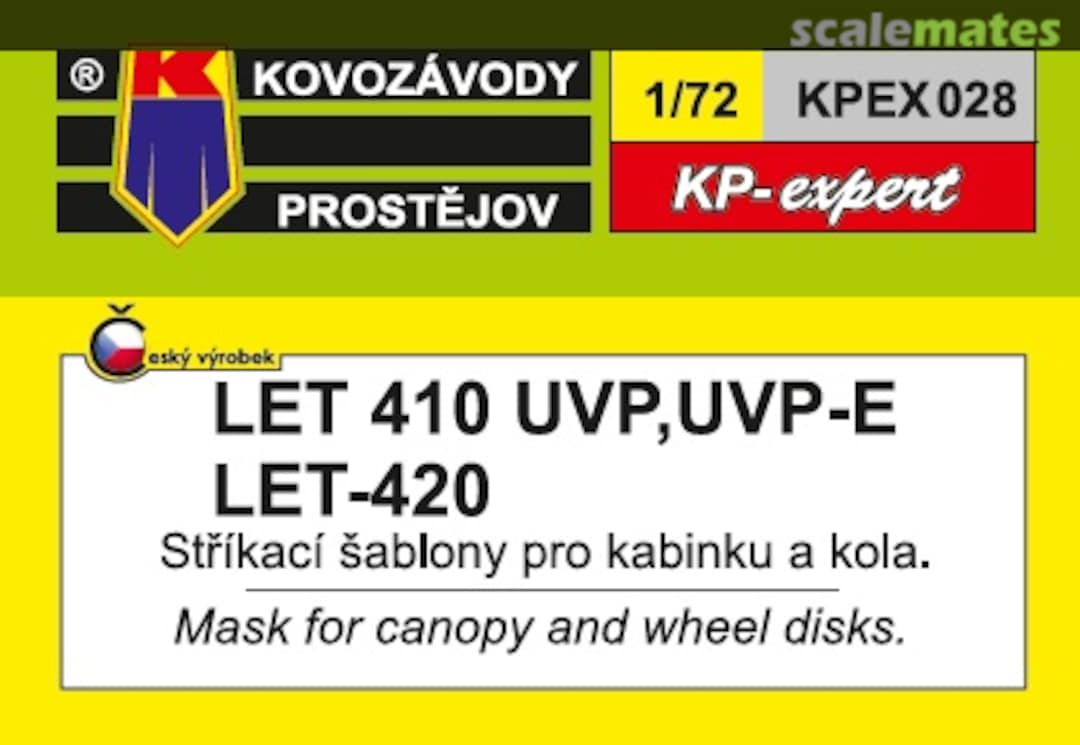 Boxart Let L-410 canopy masks KPEX028 Kovozávody Prostějov