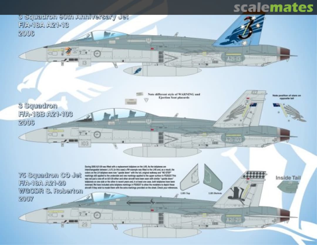 Boxart Aussie Hornets Part 1 48-033 Afterburner Decals