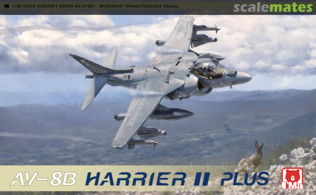 Boxart AV-8B Harrier II Plus D1001 UMa Model