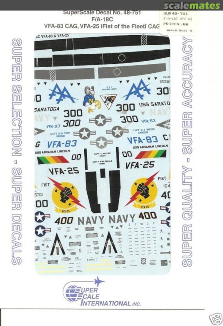 Boxart F/A-18C Hornets 48-0751 SuperScale International