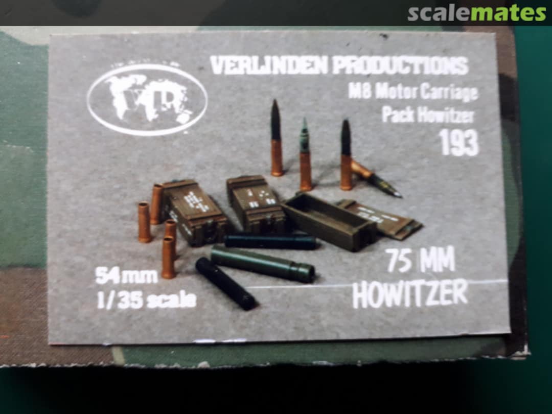 Boxart M8 Motor Carriage Pack Howitzer 193 Verlinden Productions