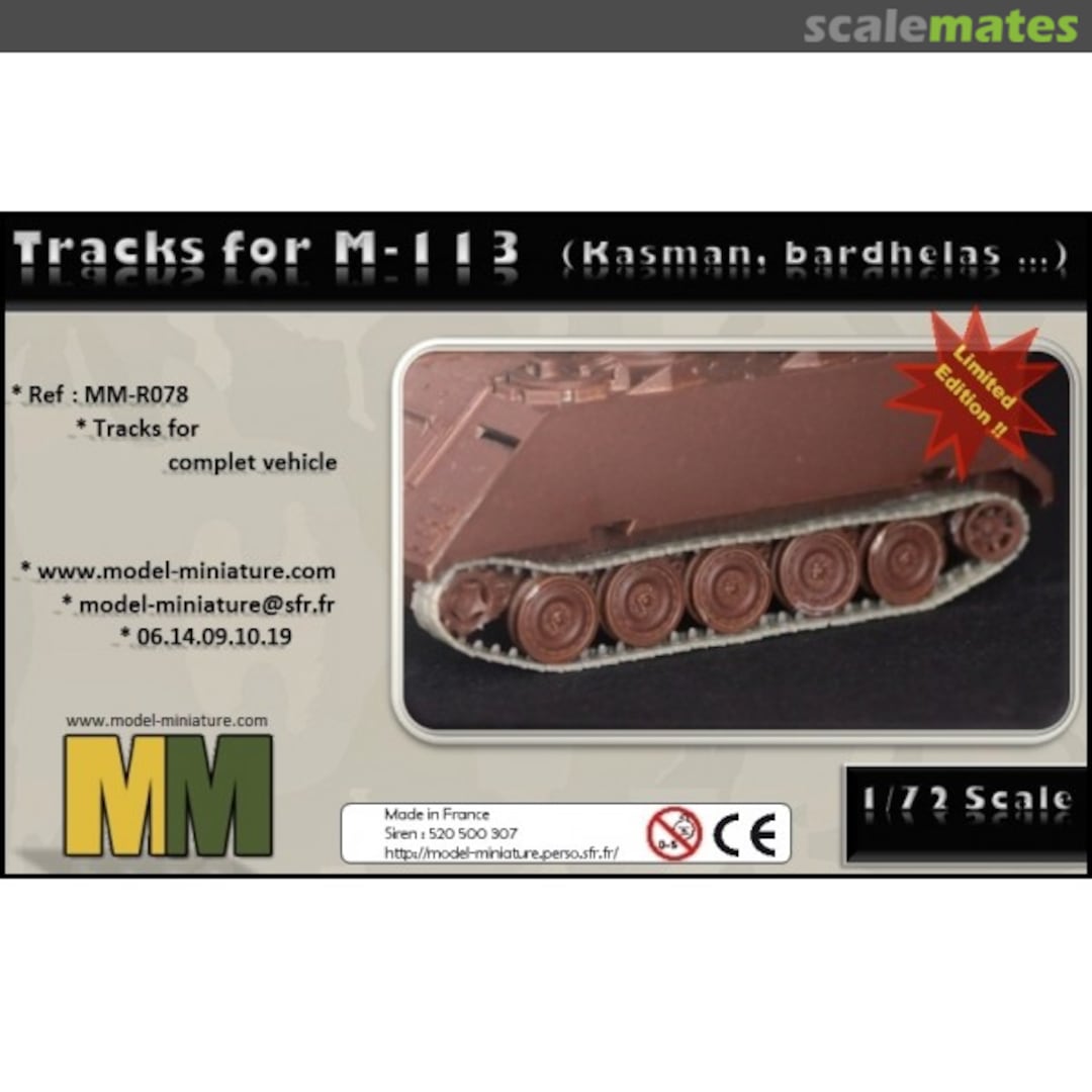 Boxart Tracks for M-113 MM-R078 Model Miniature