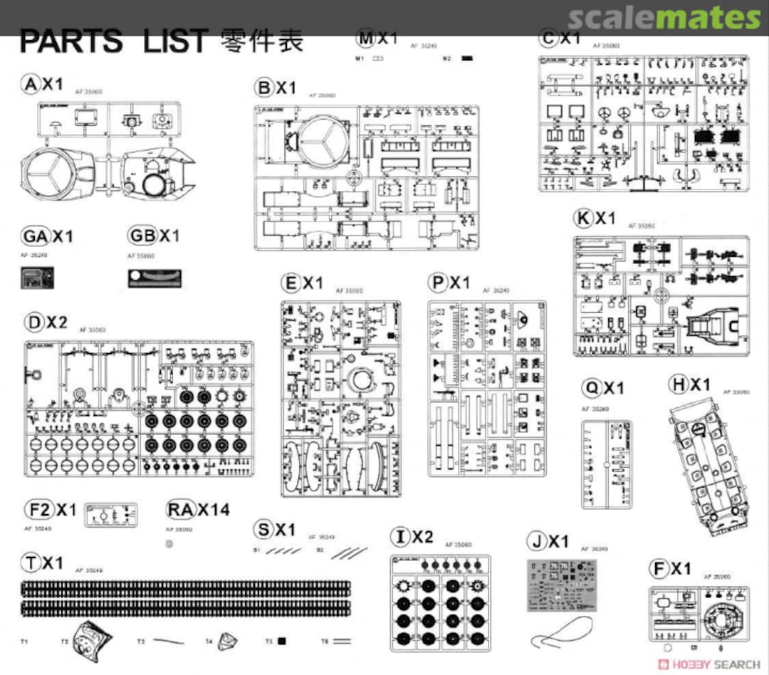 Contents M60A3/TTS AF35249 AFV Club