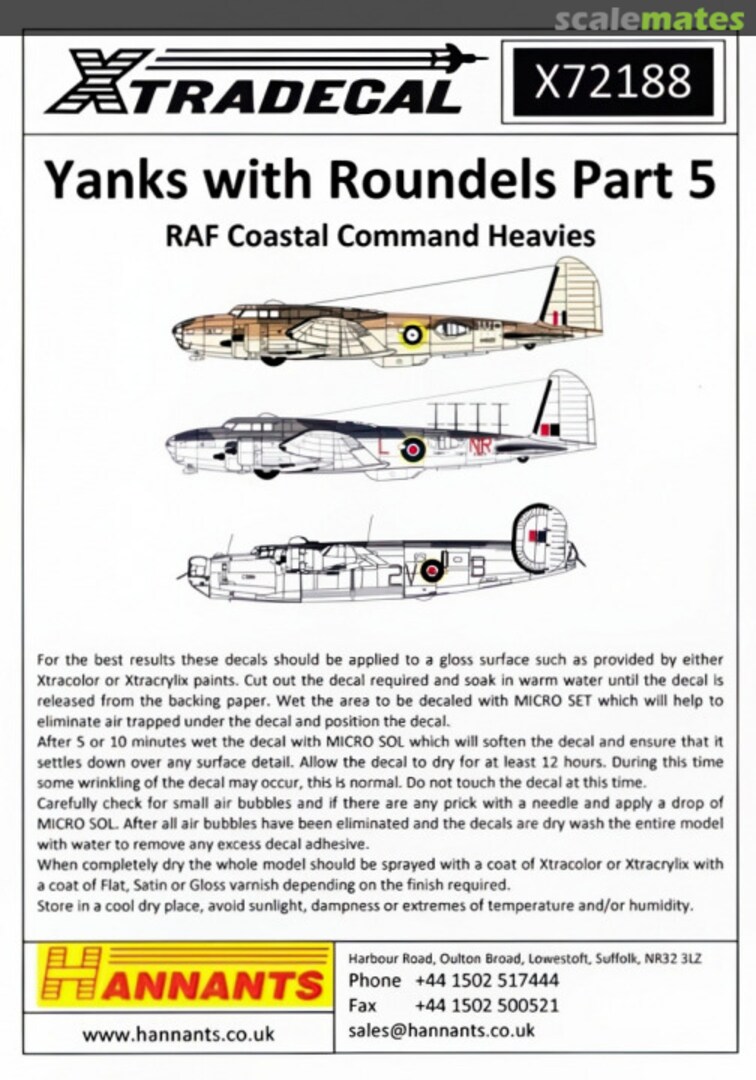 Boxart Yanks with Roundels Part 5 X72188 Xtradecal