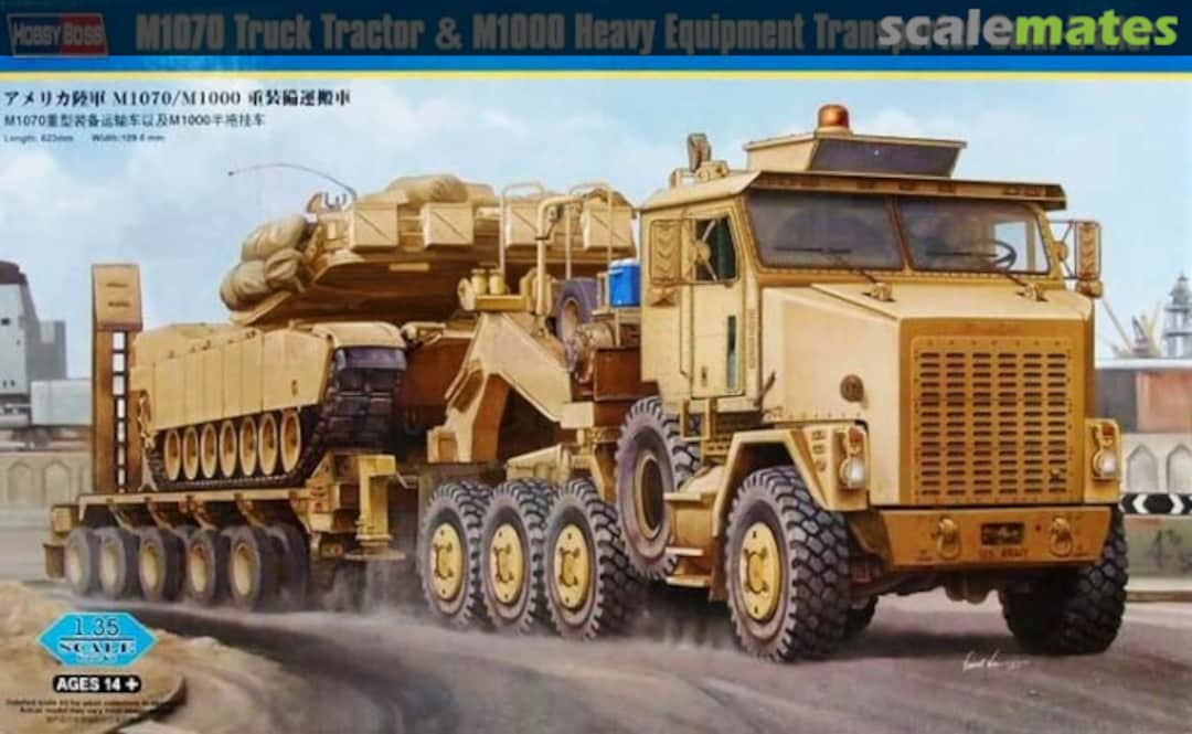 Boxart M1070 Truck Tractor & M1000 Heavy Equipment Transporter Semi-trailer 85502 HobbyBoss