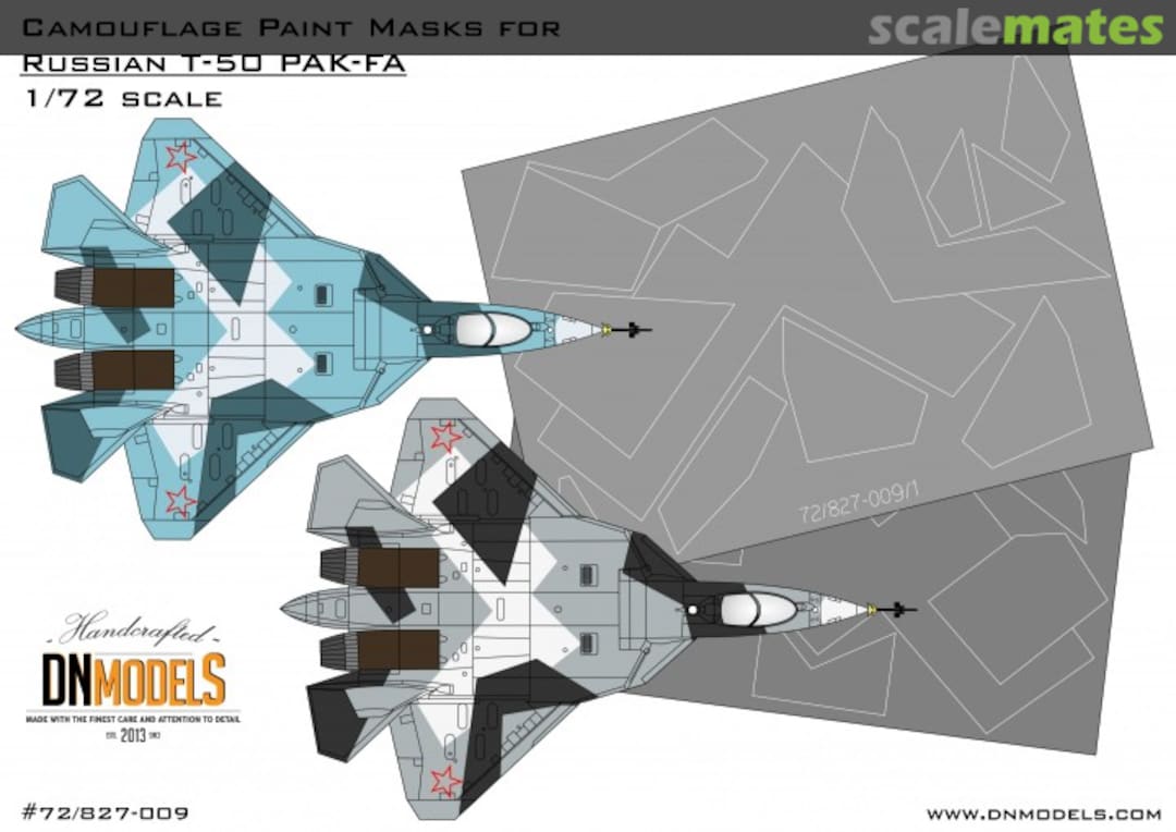 Boxart Splinter Camo Paint Masks for PAK-FA T-50 72/827-009 DN Models