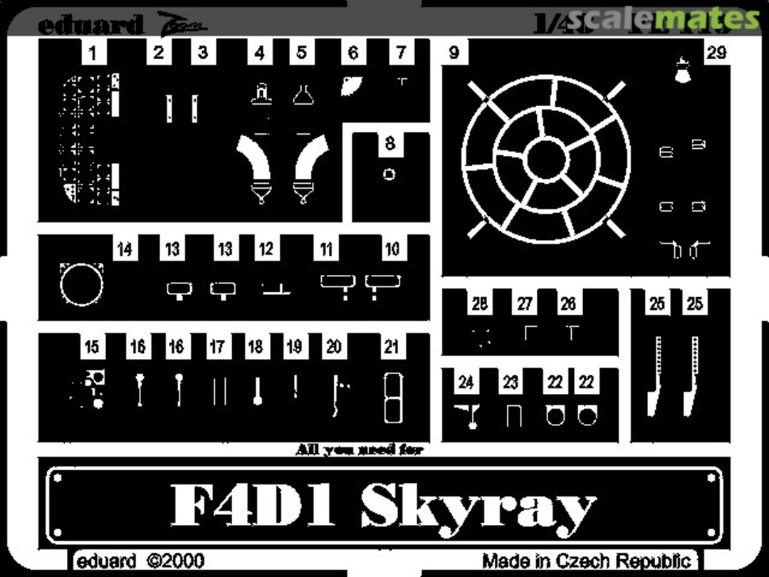 Boxart F4D-1 Skyray - PE Details FE115 Eduard