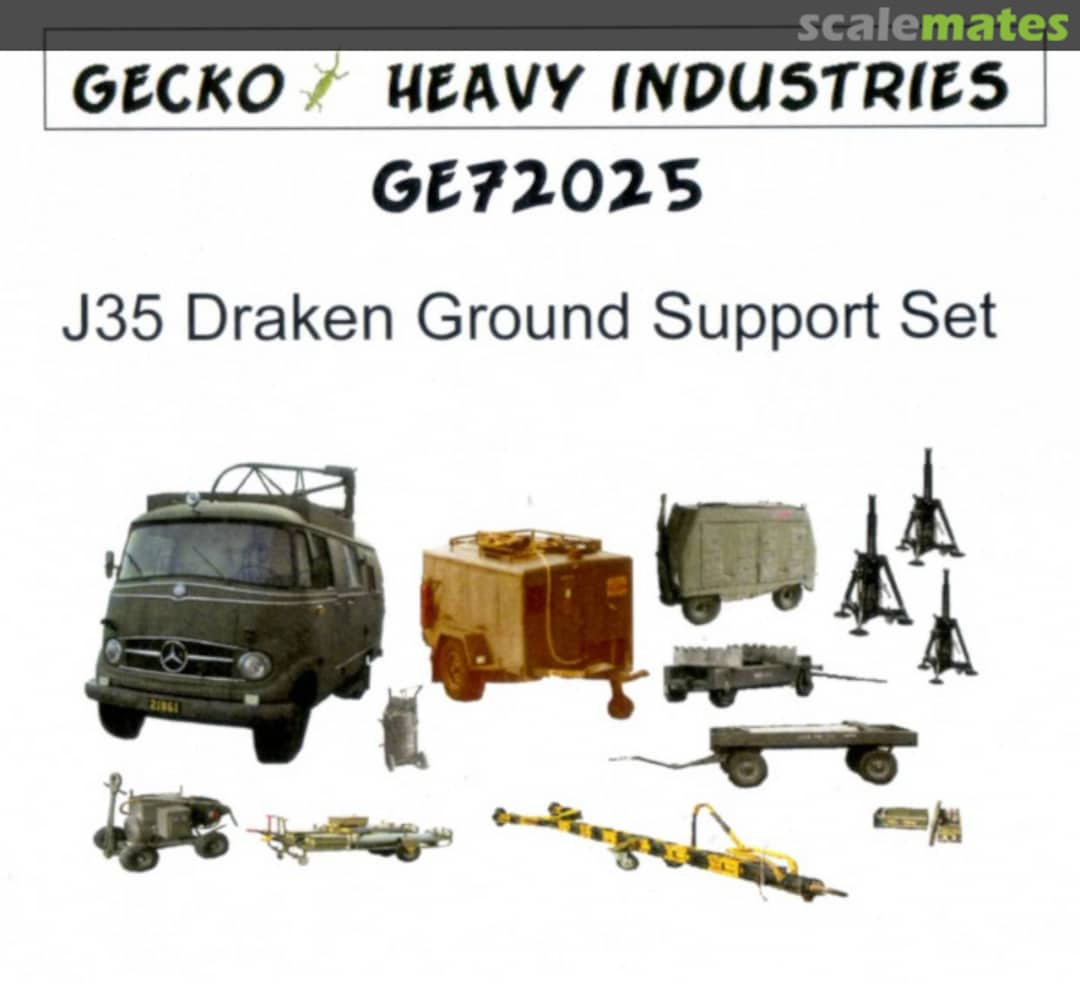 Boxart J35 ground support set GE72025 Gecko Heavy Industries