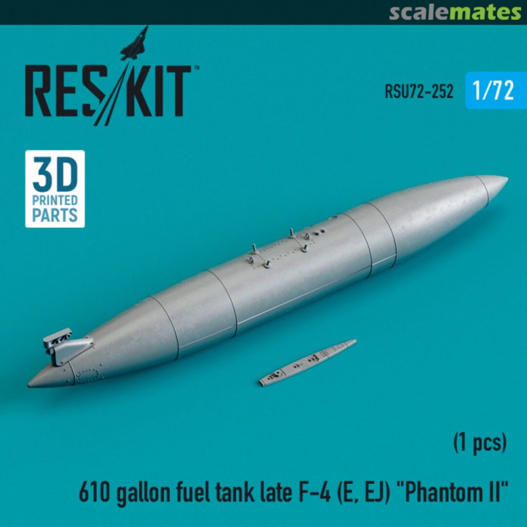 Boxart F-4 (E, EJ) Phantom II 610 gallon fuel tank late RSU72-0252 ResKit