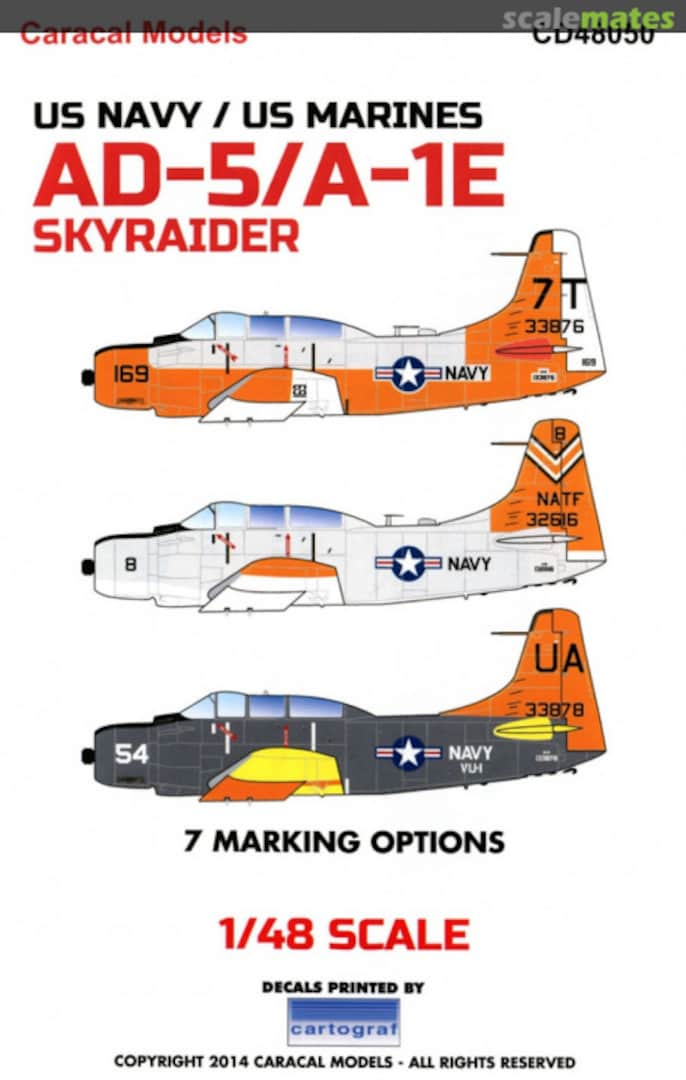 Boxart AD-5/A-1E Skyraider CD48050 Caracal Models