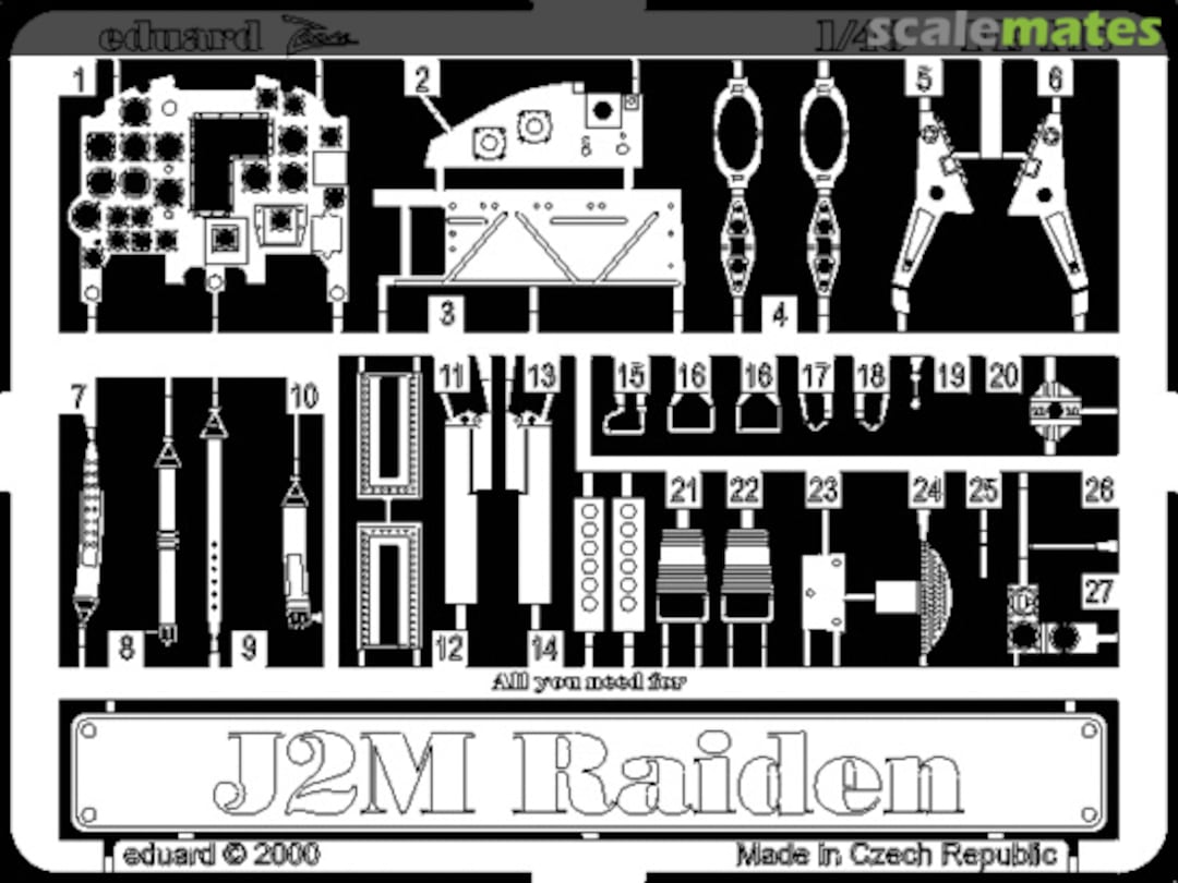 Boxart J2M Raiden FE117 Eduard