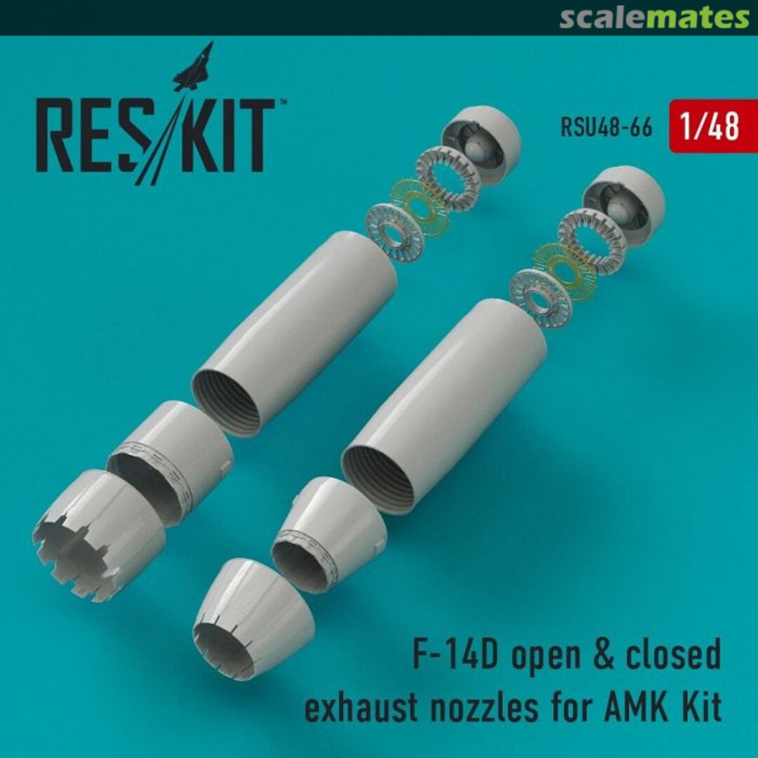 Boxart F-14D exhaust nozzles (open and closed) RSU48-0066 ResKit