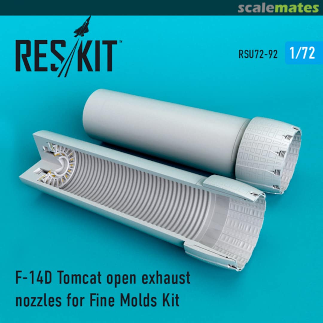 Boxart F-14D Super Tomcat open exhaust nozzles RSU72-0092 ResKit