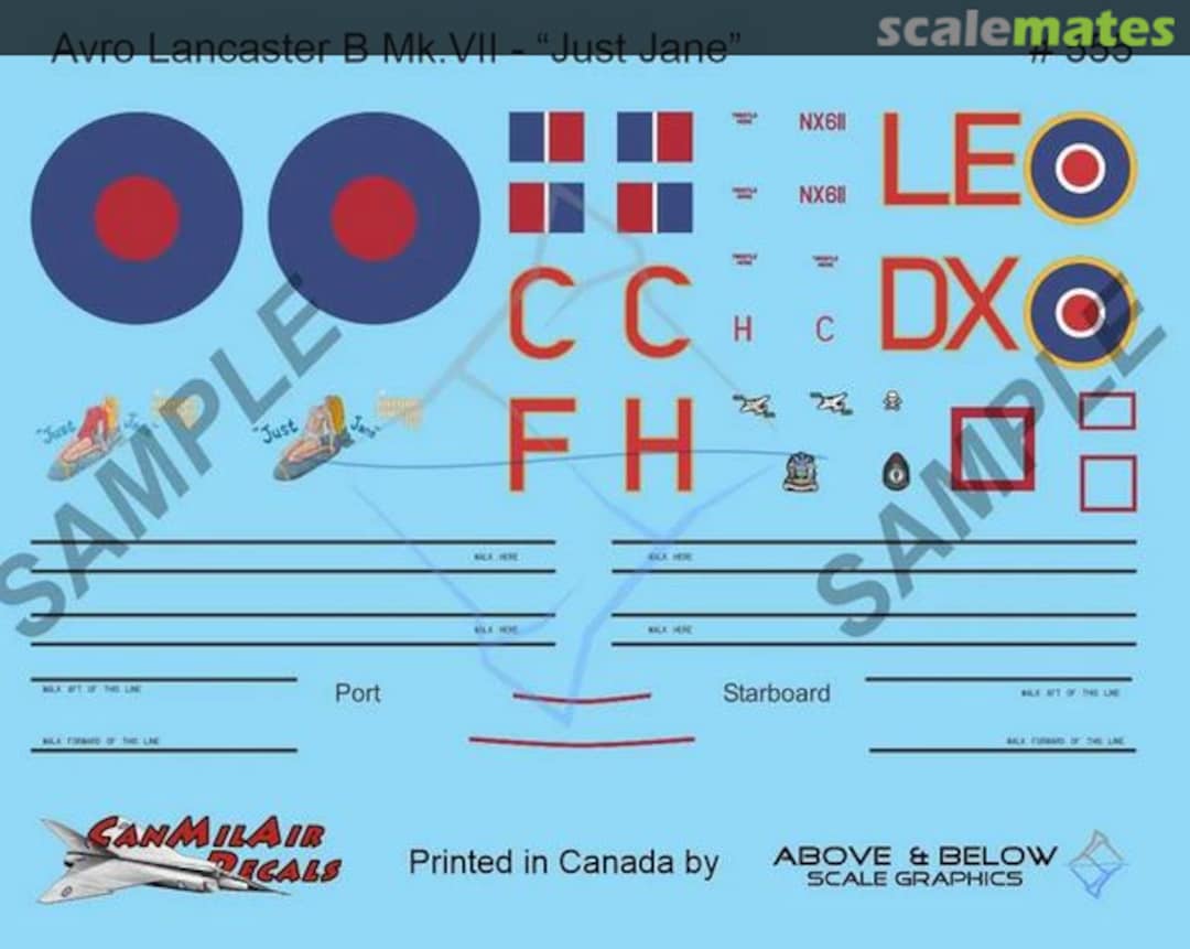 Boxart Avro Lancaster B Mk.VII 555 Above & Below Graphics