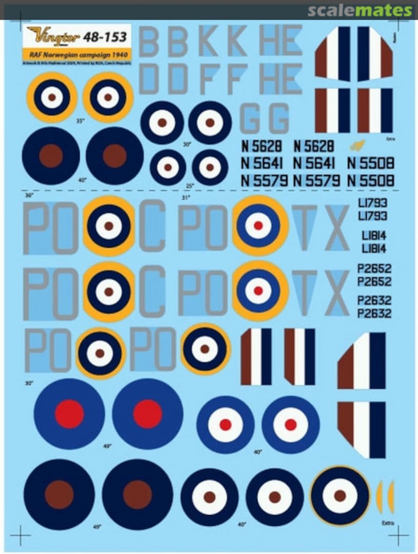 Contents RAF Norwegian Campaign 1940 48-153 Vingtor Decals