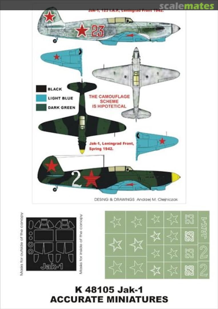 Boxart Yakovlev Yak-1 K48105 Montex