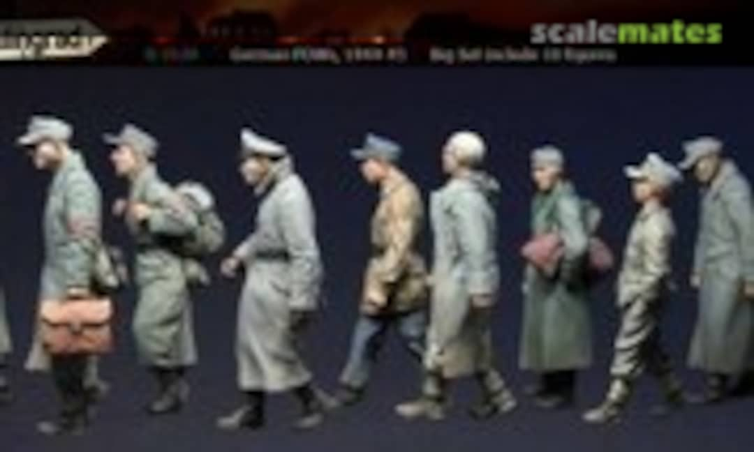 1:35 German POWs WWII, Big Set with 10 figures (Stalingrad S-3520)