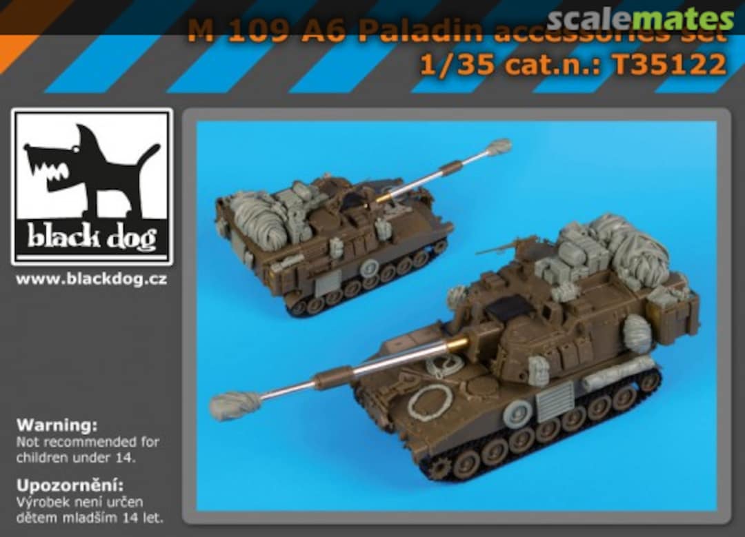 Boxart M109 A6 Paladin accessories set T35122 Black Dog